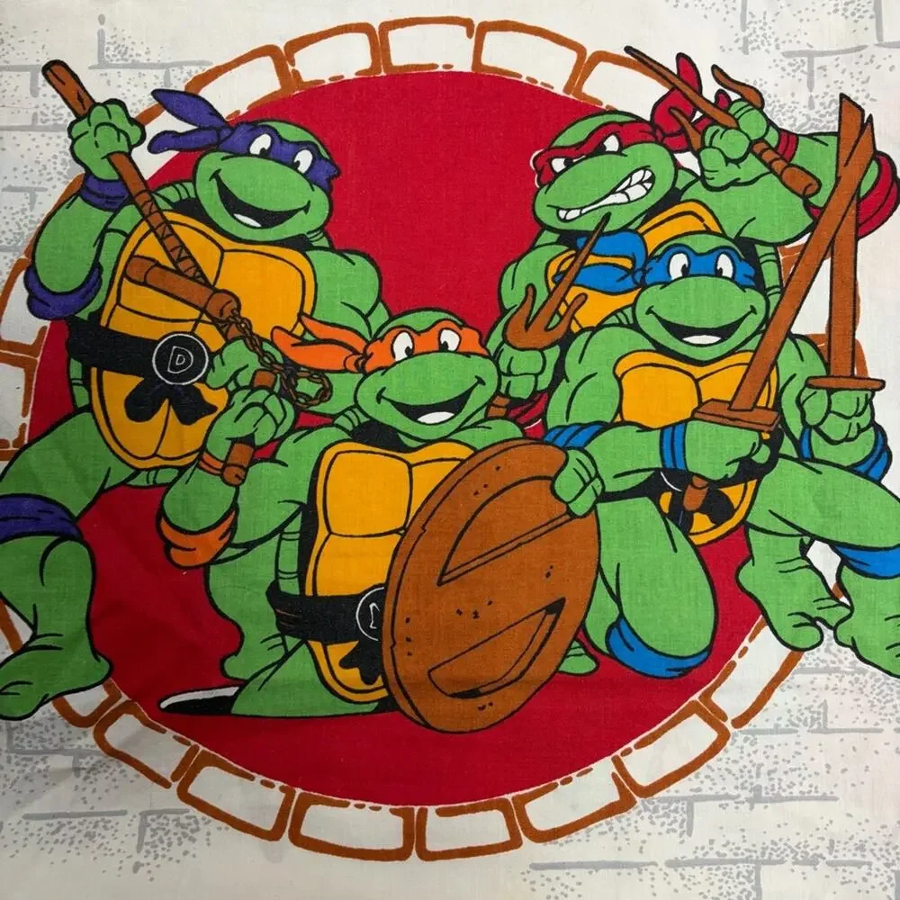 1990 Teenage Mutant Ninja Turtles Flat Sheet - Twin